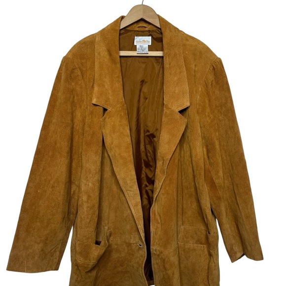 Vintage 90s Hunters Run 100% suede leather jacket size XXL - Picture 5 of 14